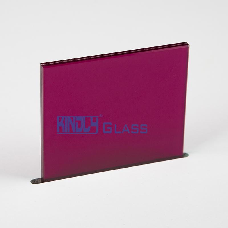 Clear + Purple Red PVB Laminated Glass
